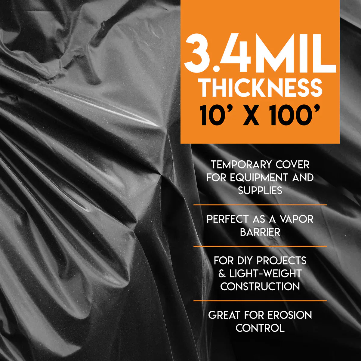 Heavy Duty Black Poly Sheeting