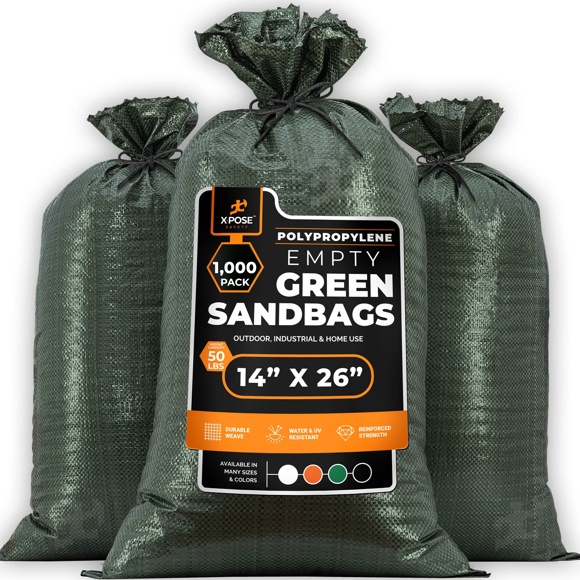 Woven Polypropylene Empty Sand Bags 14" x 26"