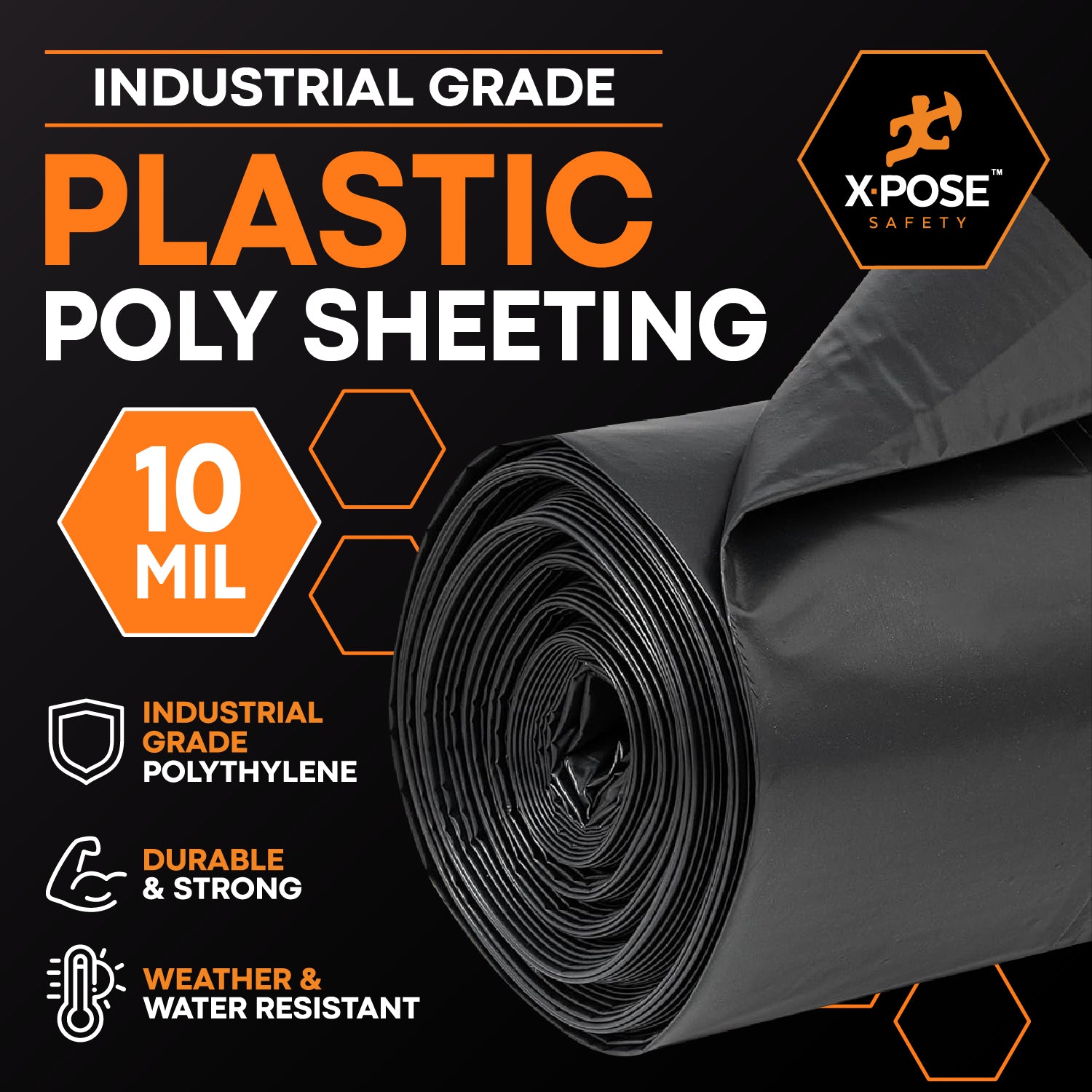 Heavy Duty Black Poly Sheeting