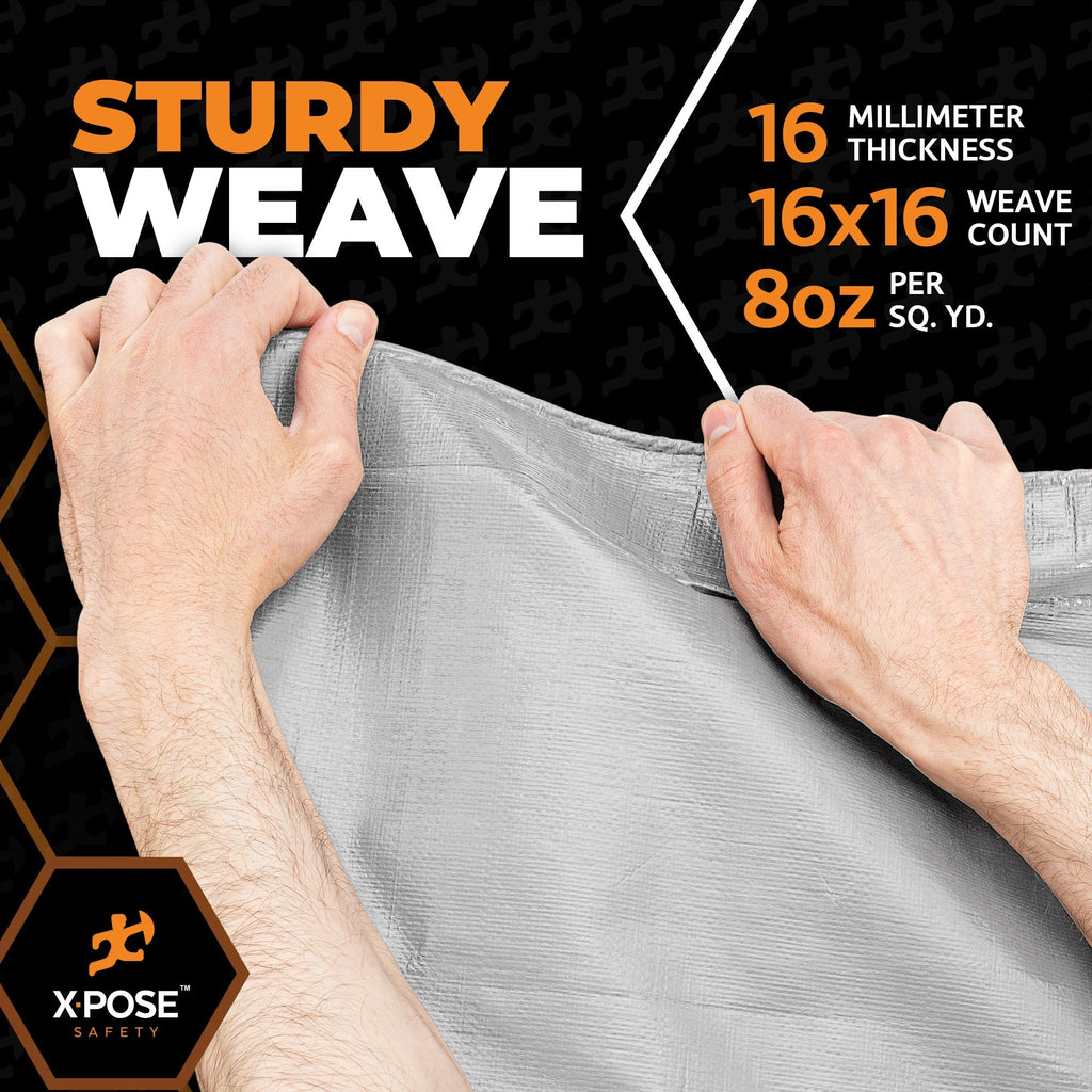 16 Mil Silver/Brown Super Heavy Duty Poly Tarps