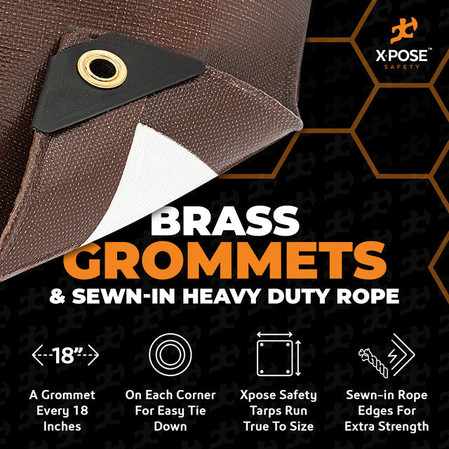 20 Mil Brown White Ultra Heavy Duty Poly Tarps