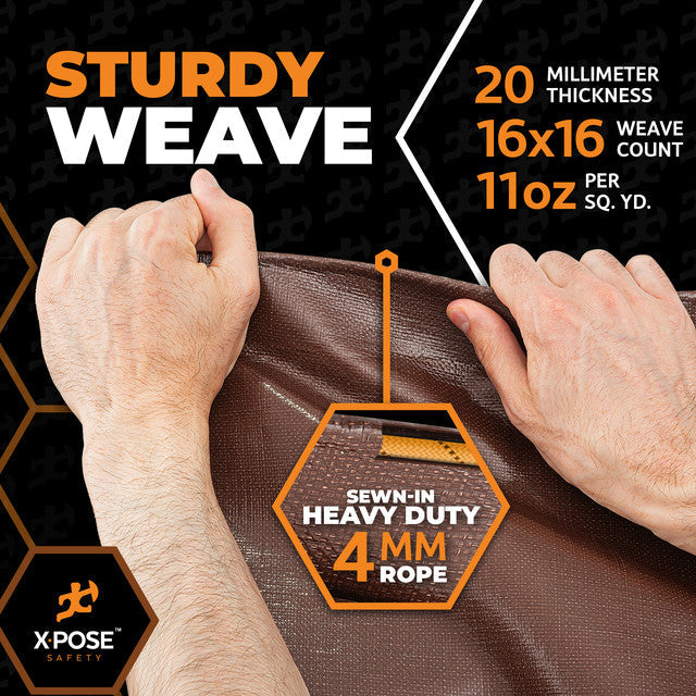 20 Mil Brown White Ultra Heavy Duty Poly Tarps