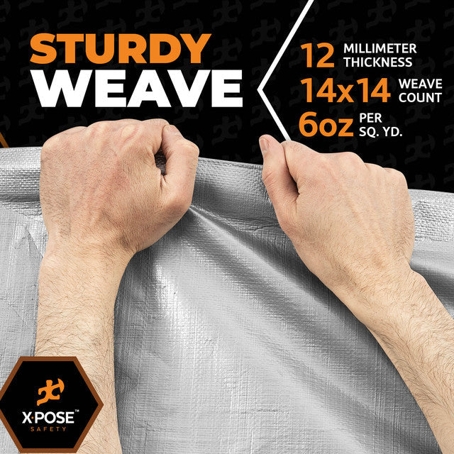 12 Mil Silver Extra Heavy Duty Poly Tarps