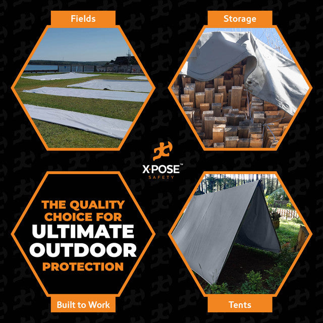 12 Mil Silver Extra Heavy Duty Poly Tarps