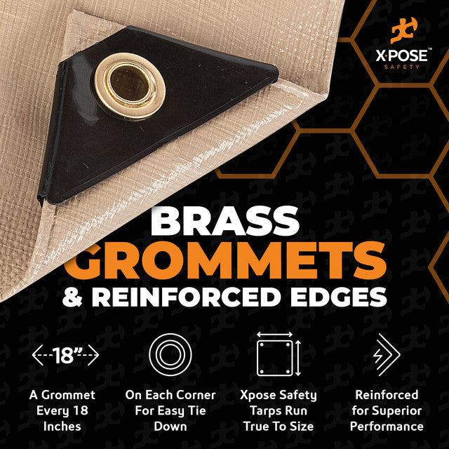 12 Mil Tan Extra Heavy Duty Poly Tarps