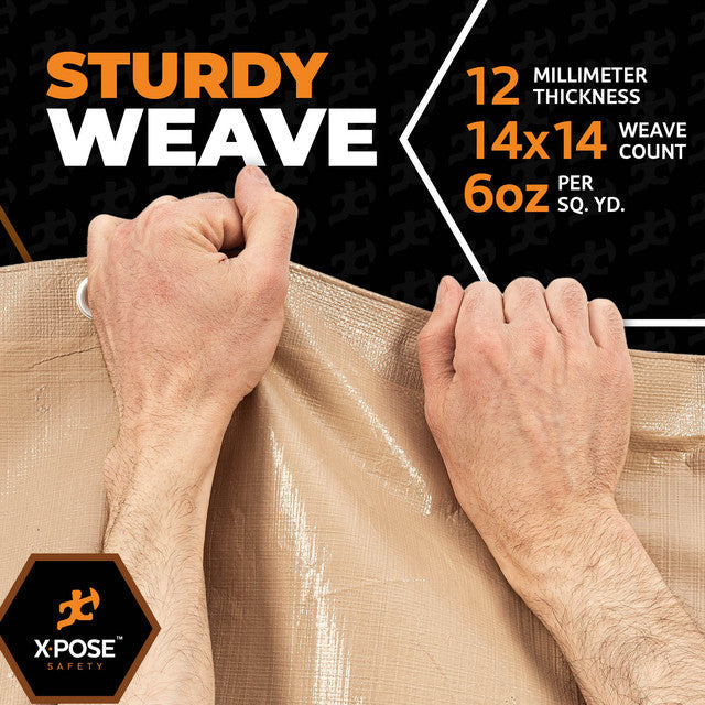 12 Mil Tan Extra Heavy Duty Poly Tarps