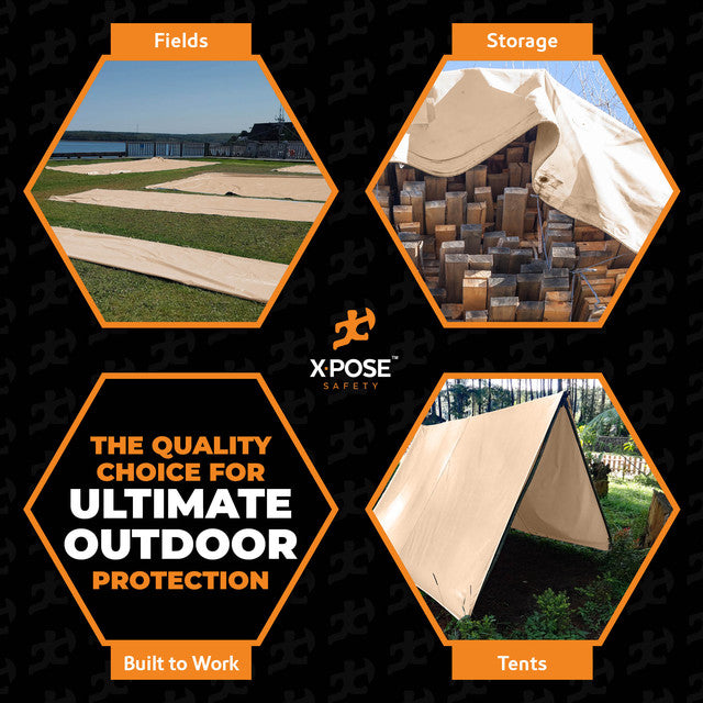 12 Mil Tan Extra Heavy Duty Poly Tarps