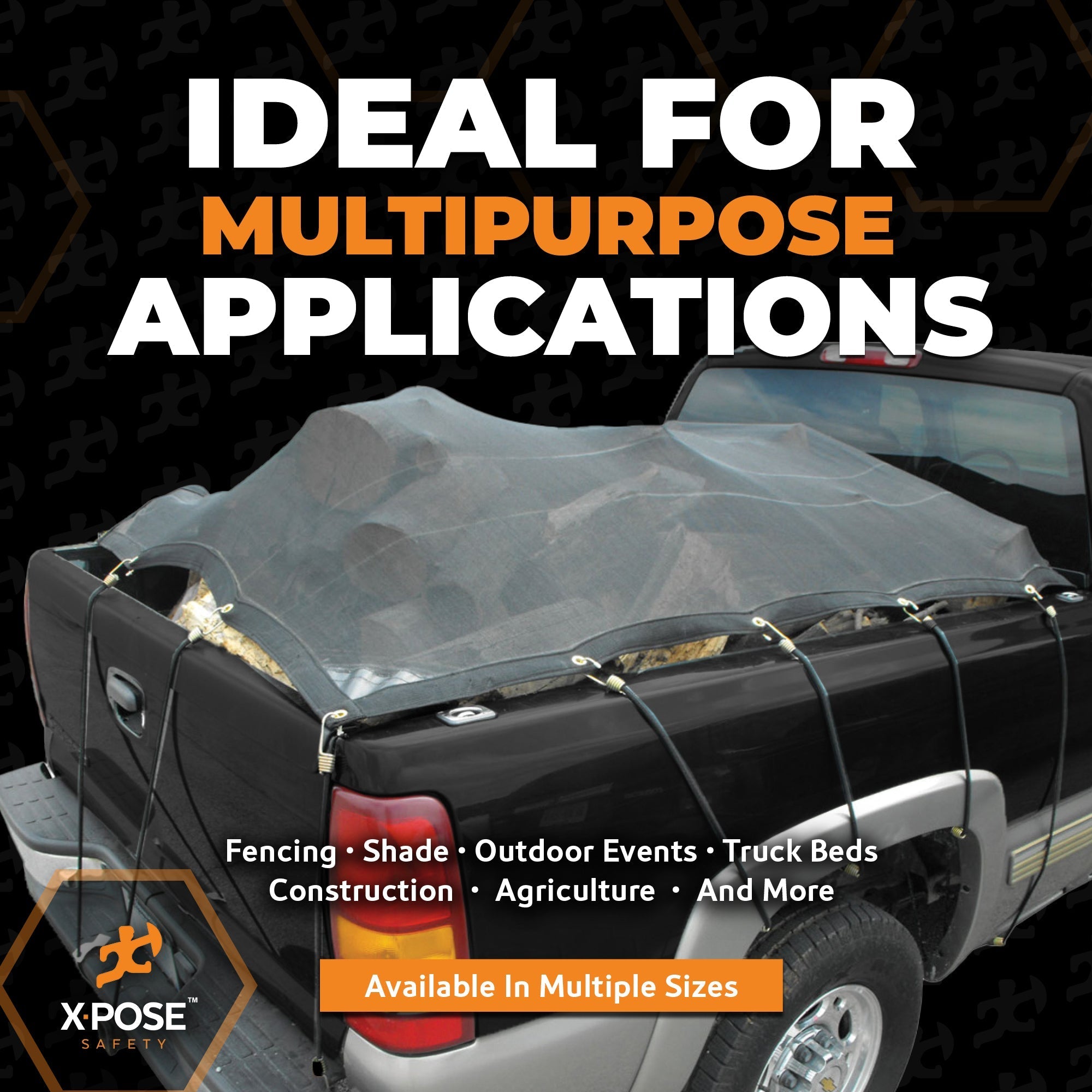 Black Mesh Truck Tarps