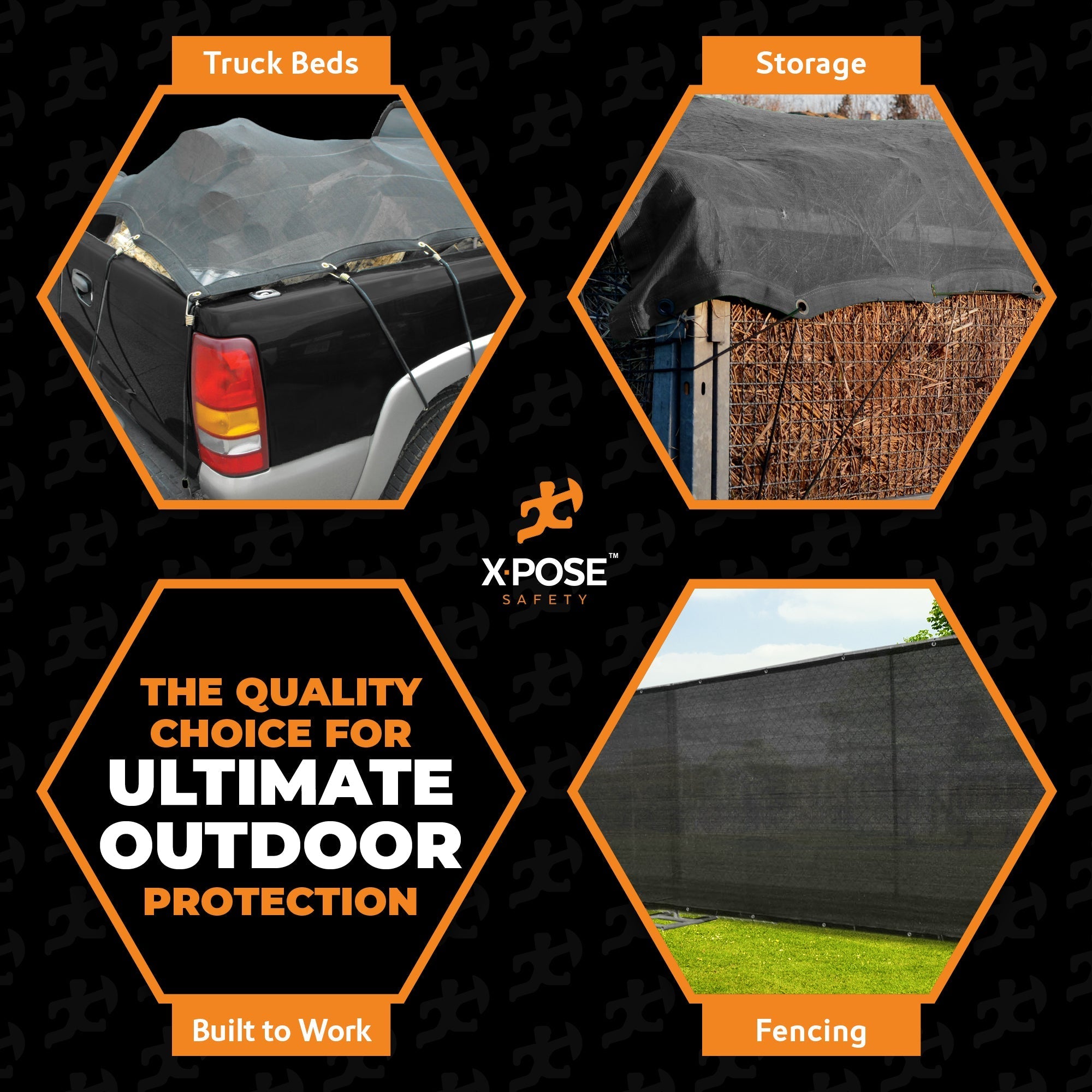 Black Mesh Truck Tarps
