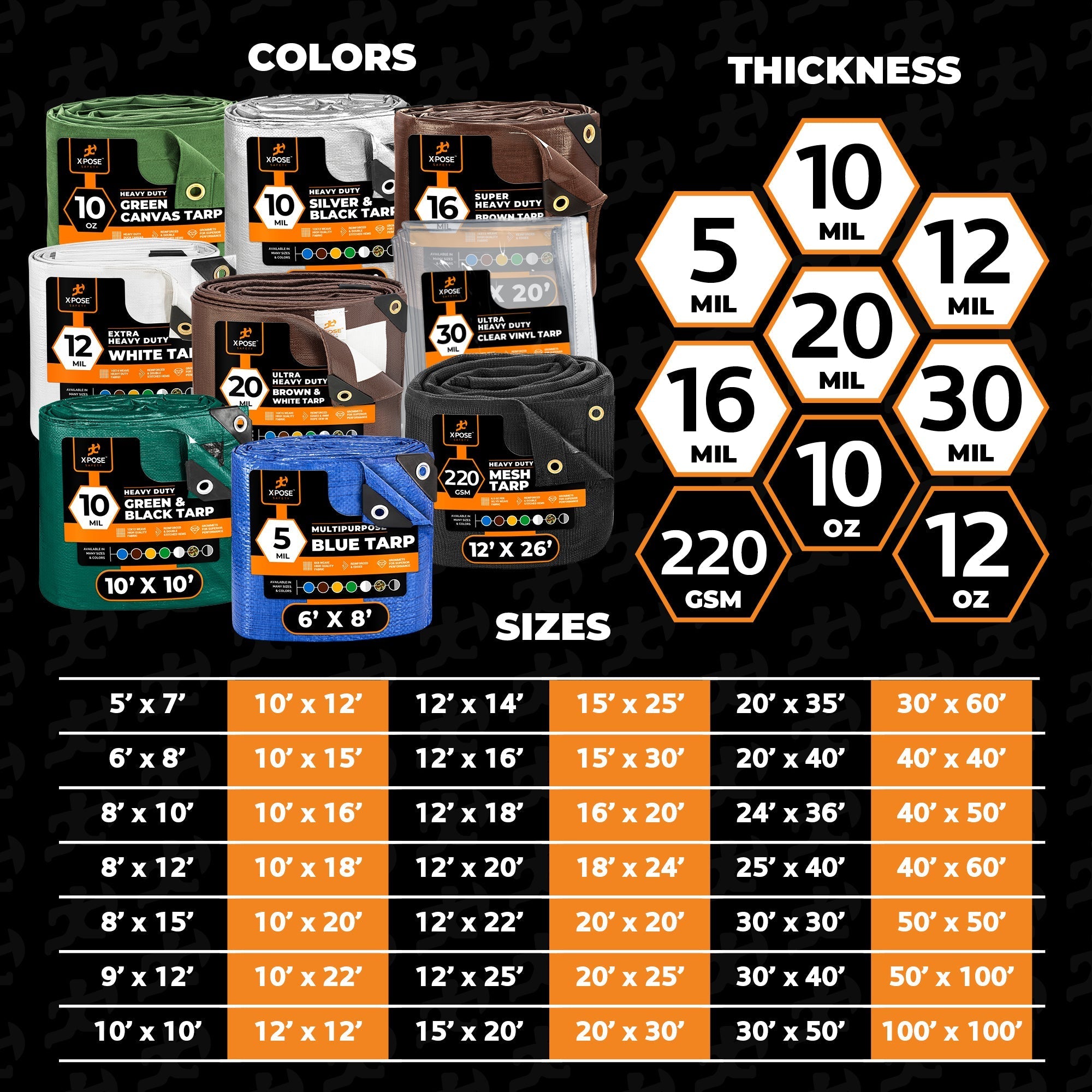 Black Mesh Truck Tarps