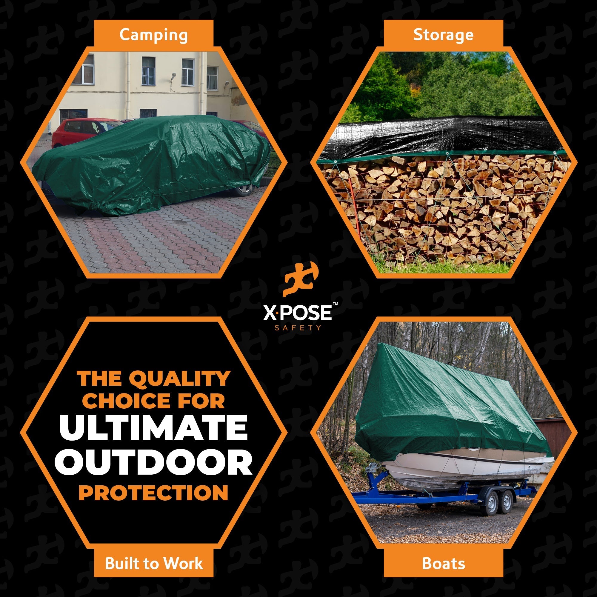 10 Mil Green Black Heavy Duty Poly Tarps
