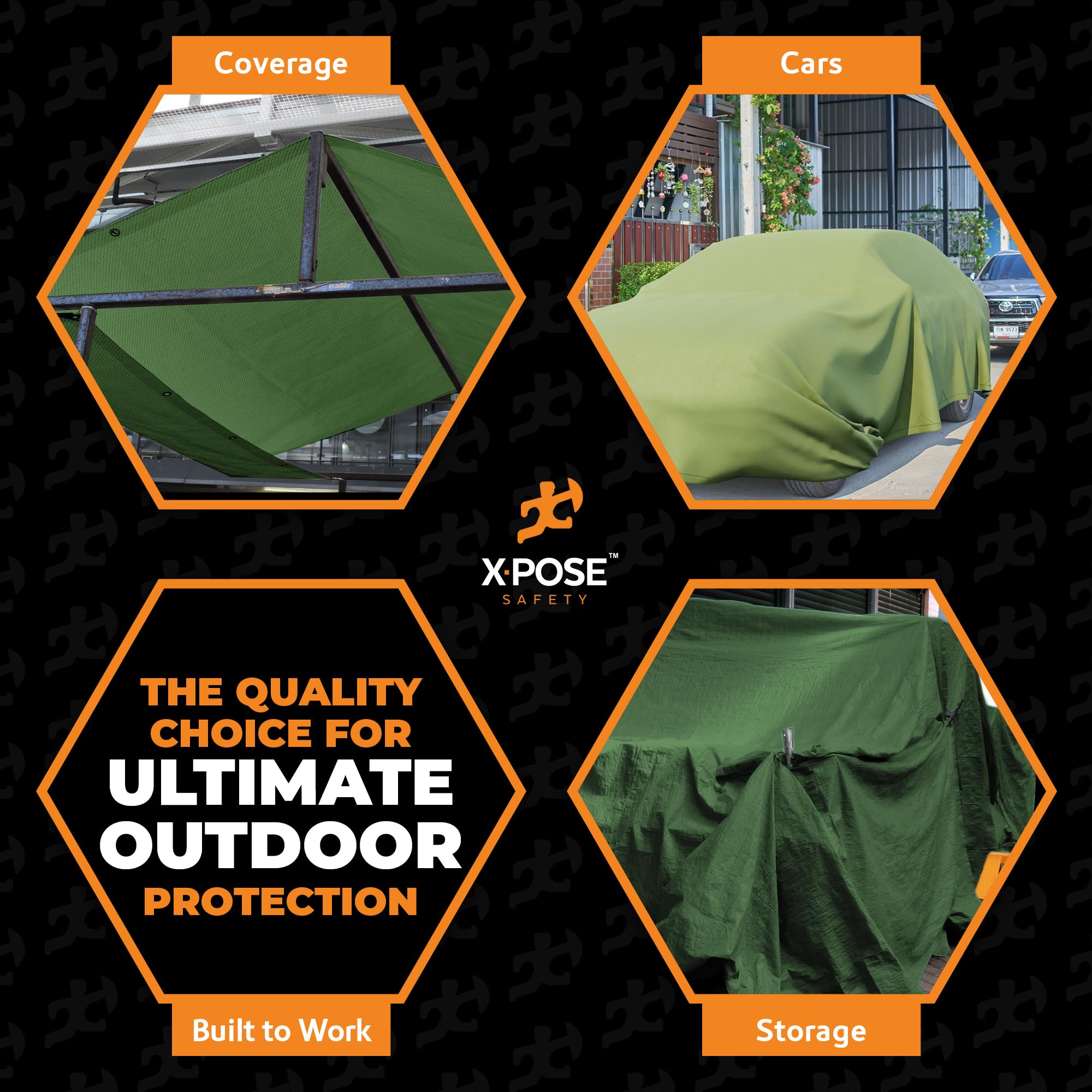 Green Canvas Tarps 10oz