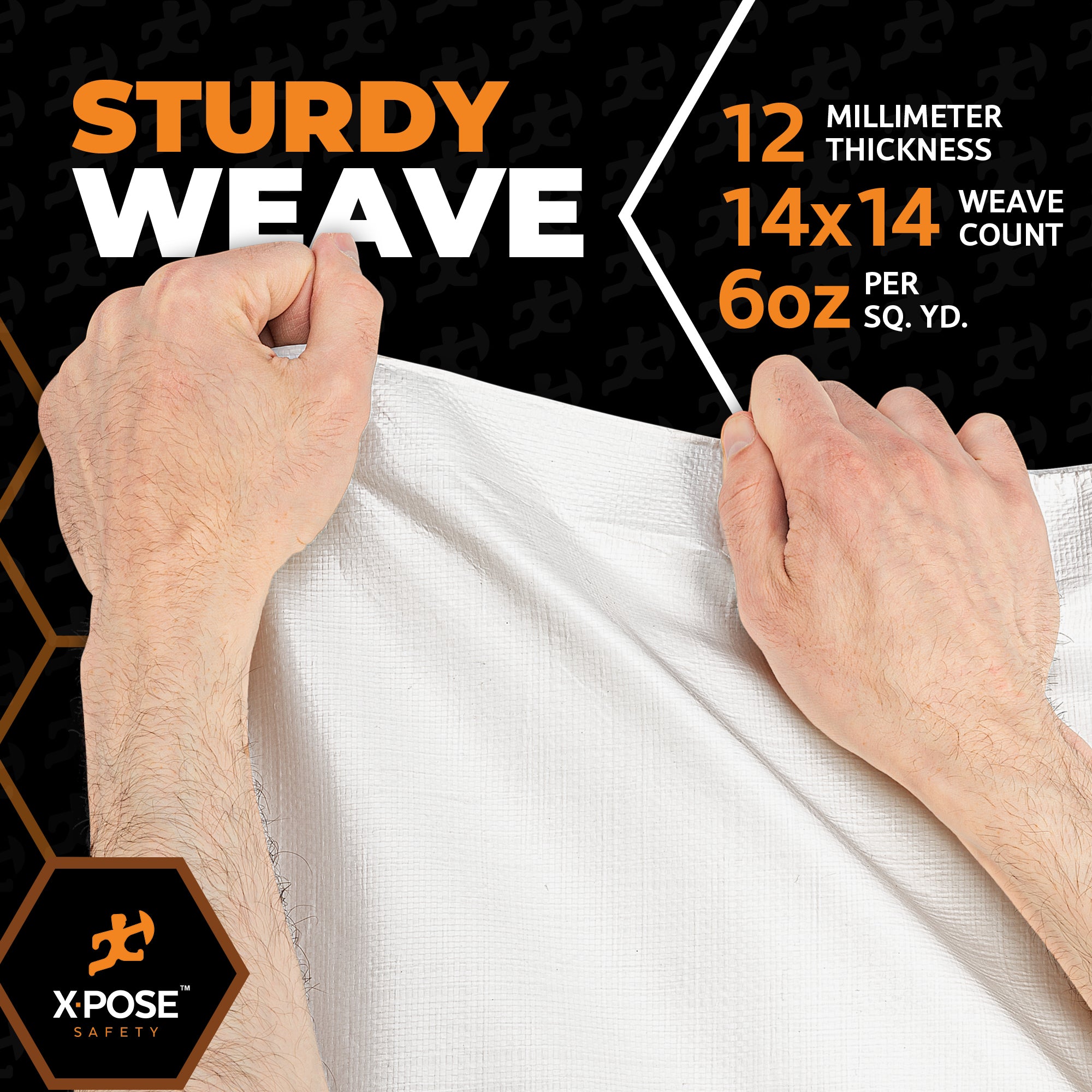 12 Mil White Extra Heavy Duty Poly Tarps