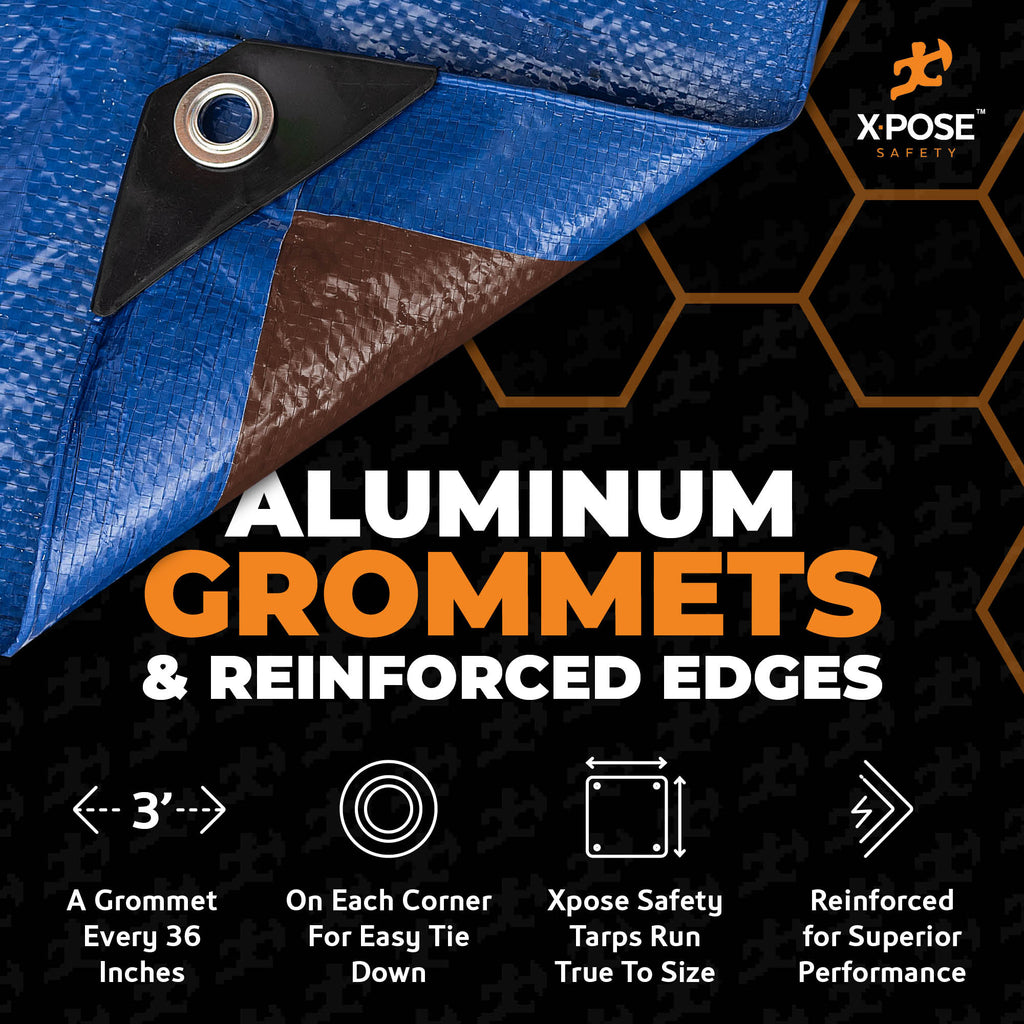 7 Mil Blue/Brown Heavy Poly Tarps
