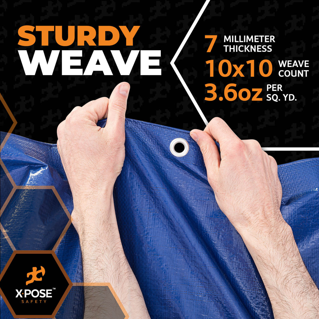 7 Mil Blue/Brown Heavy Poly Tarps