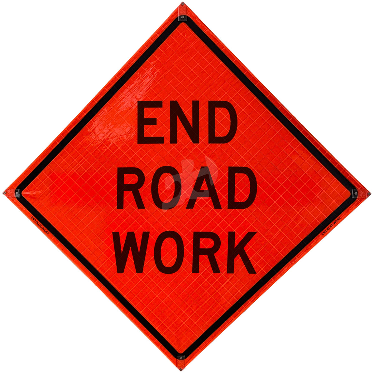 END ROAD WORK - Reflective