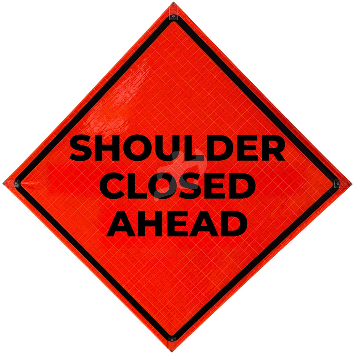 SHOULDER CLOSED AHEAD - Reflective