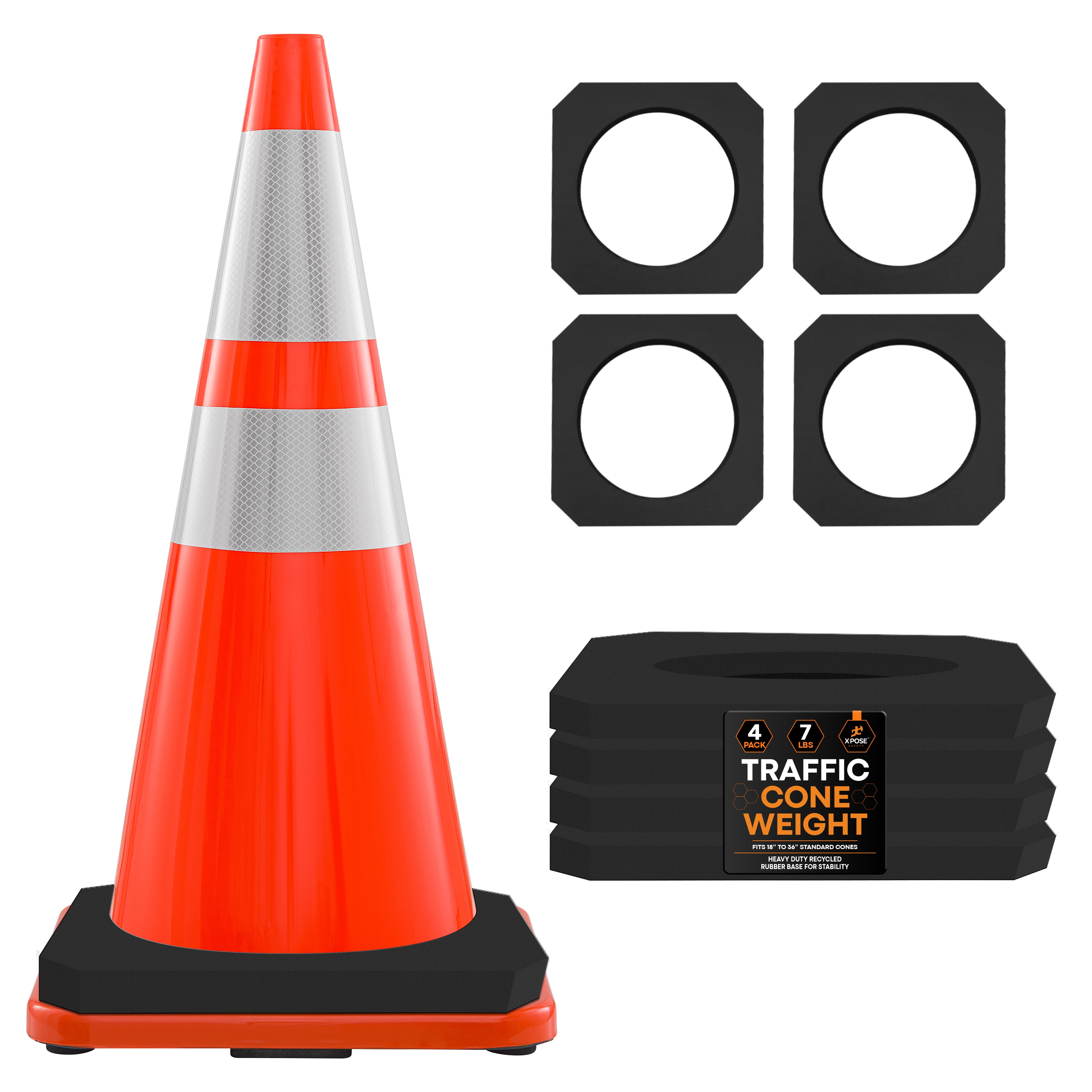 Traffic Cone Weights 7 Lbs - Pack of 4