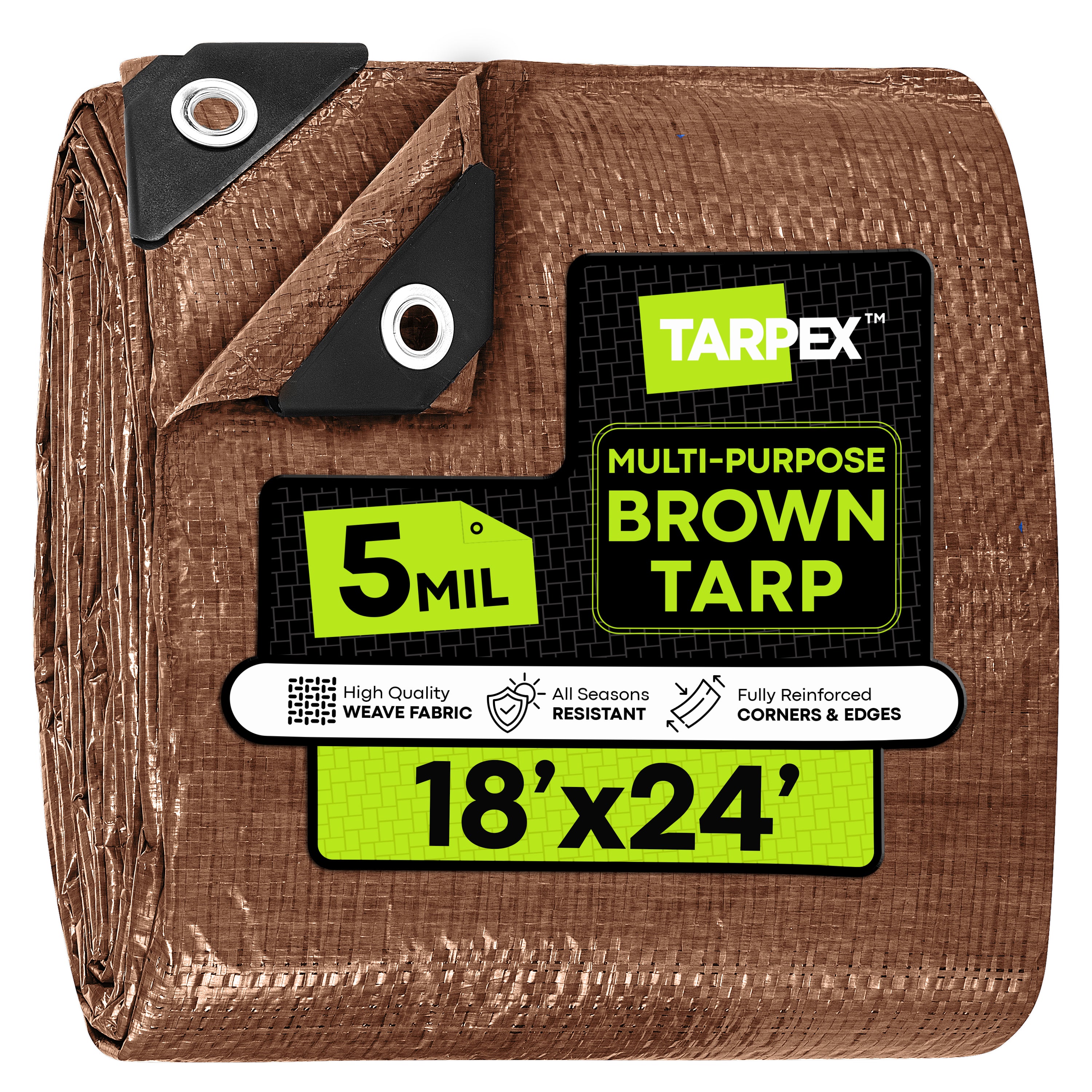 TARPEX - 5 Mil Brown Poly Tarps