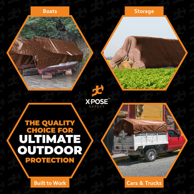 16 Mil Brown Super Heavy Duty Poly Tarps