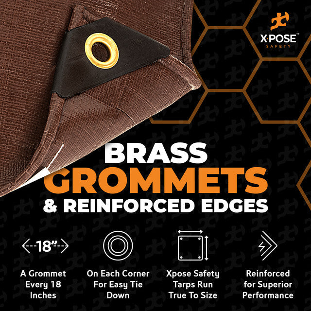 16 Mil Brown Super Heavy Duty Poly Tarps