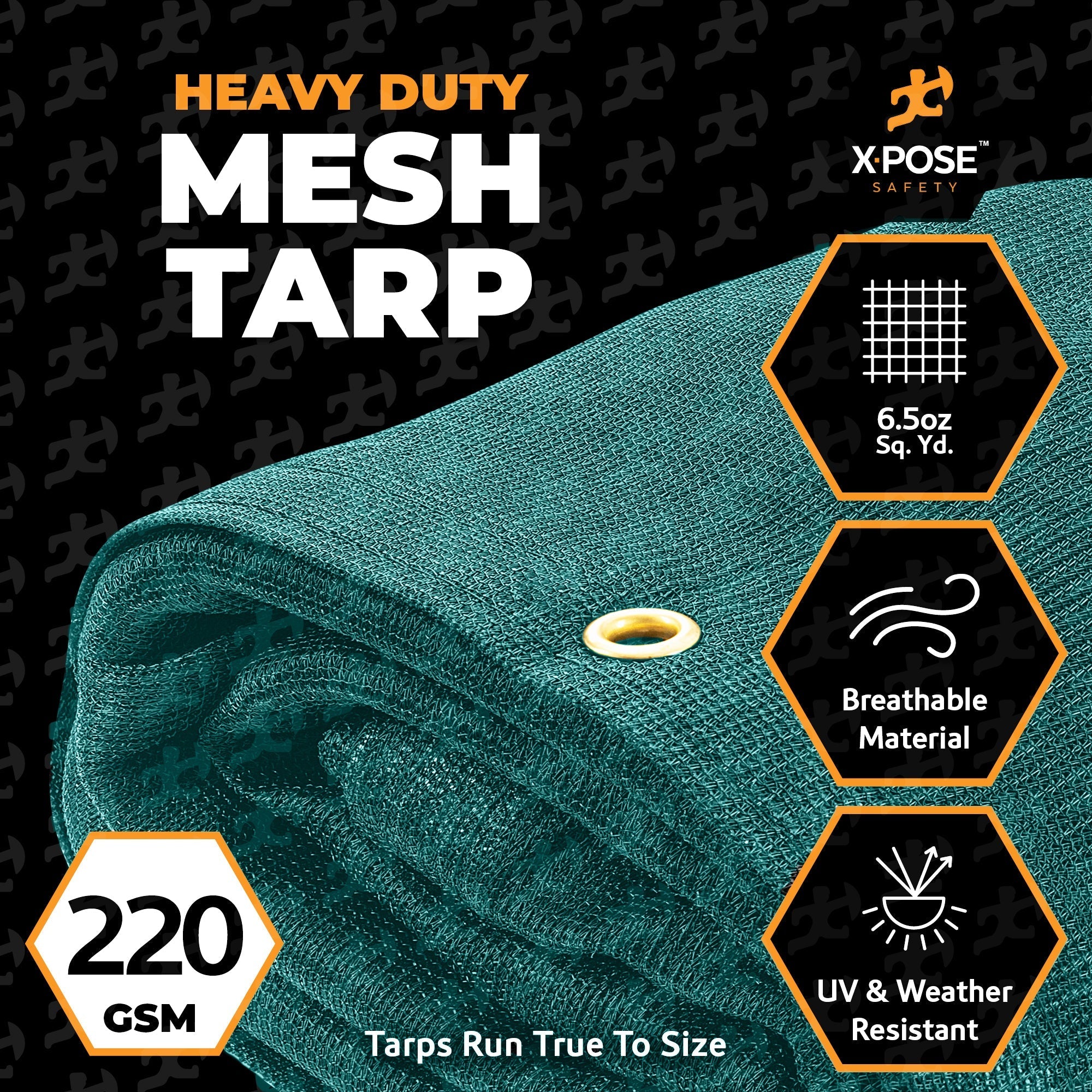 Green Mesh Truck Tarps
