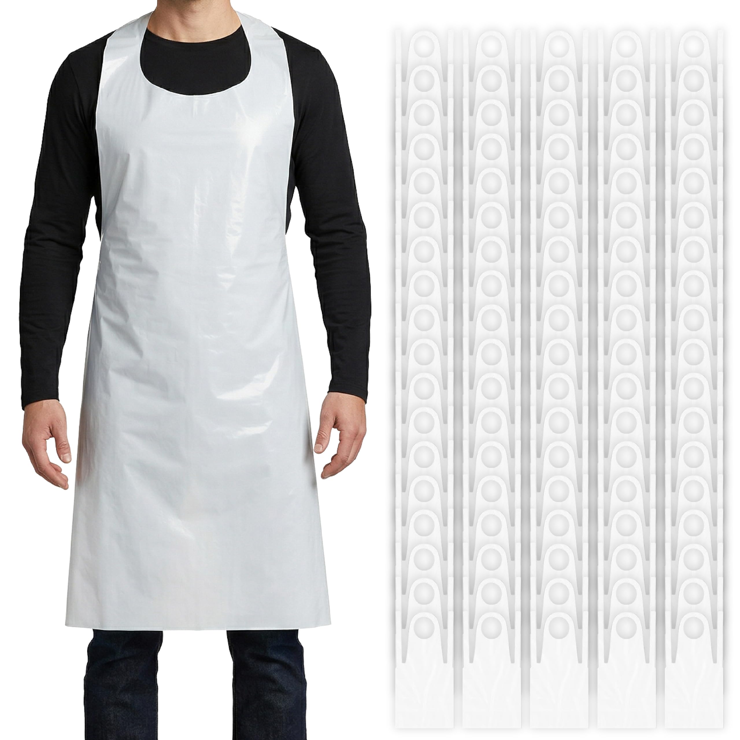 Heavy Duty Disposable Poly Aprons Case of 25