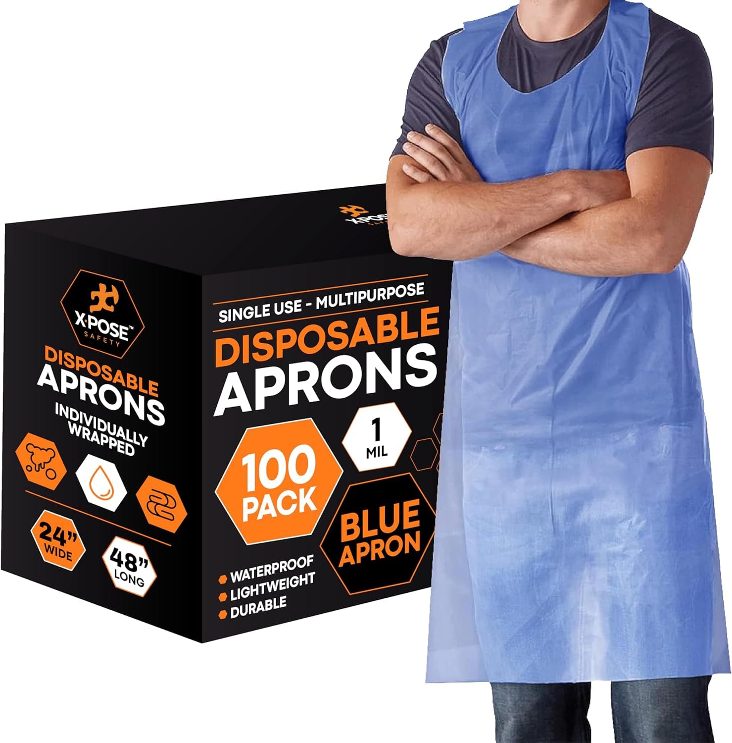 Disposable Poly Aprons Case of 100