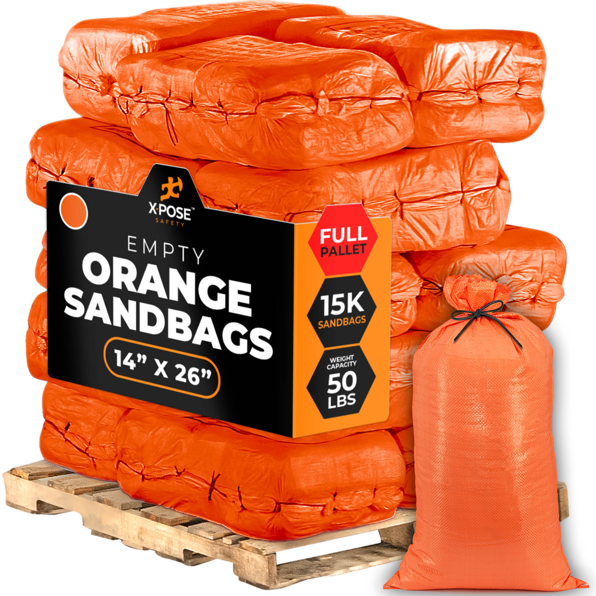 Woven Polypropylene Empty Sand Bags 14" x 26"