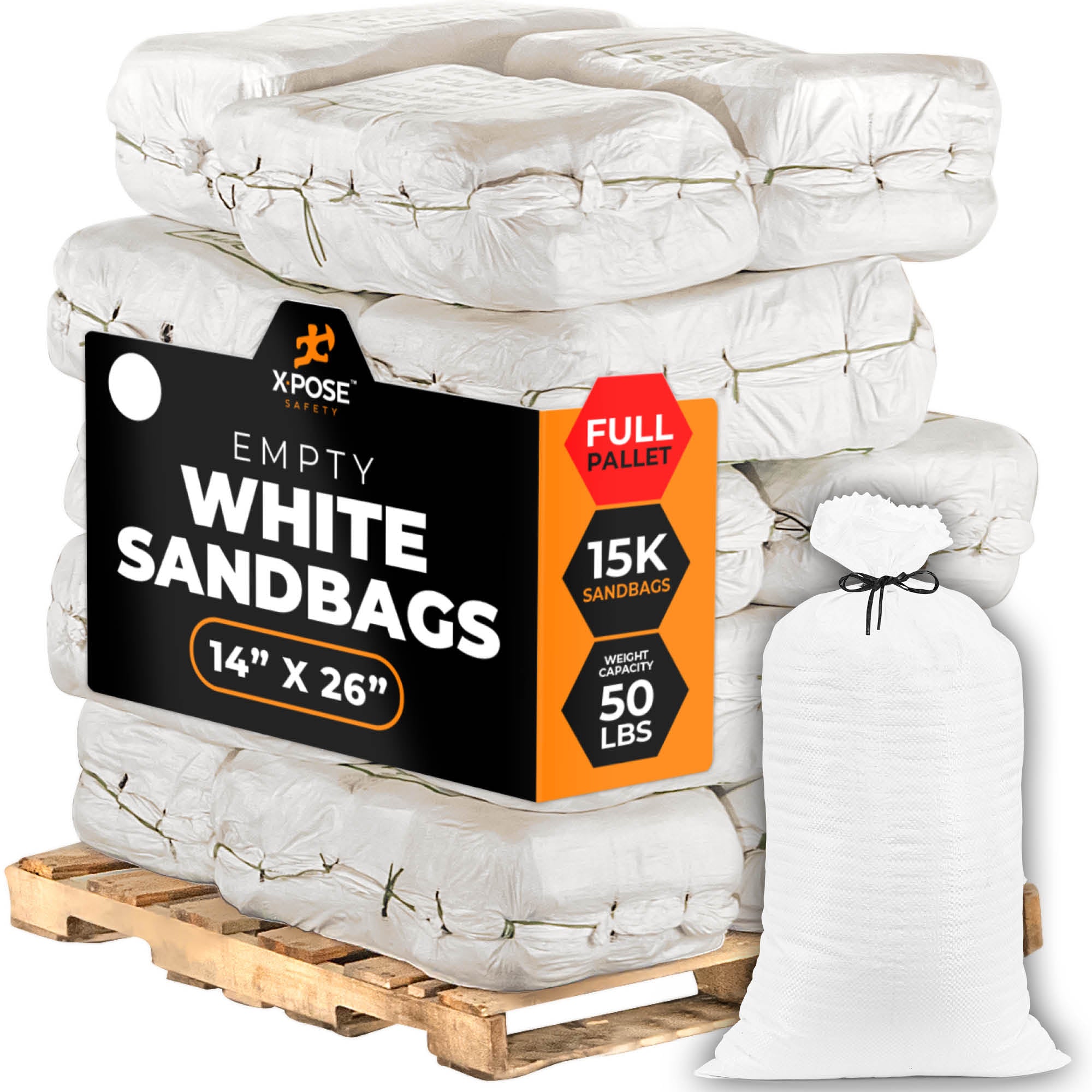Woven Polypropylene Empty Sand Bags 14" x 26"