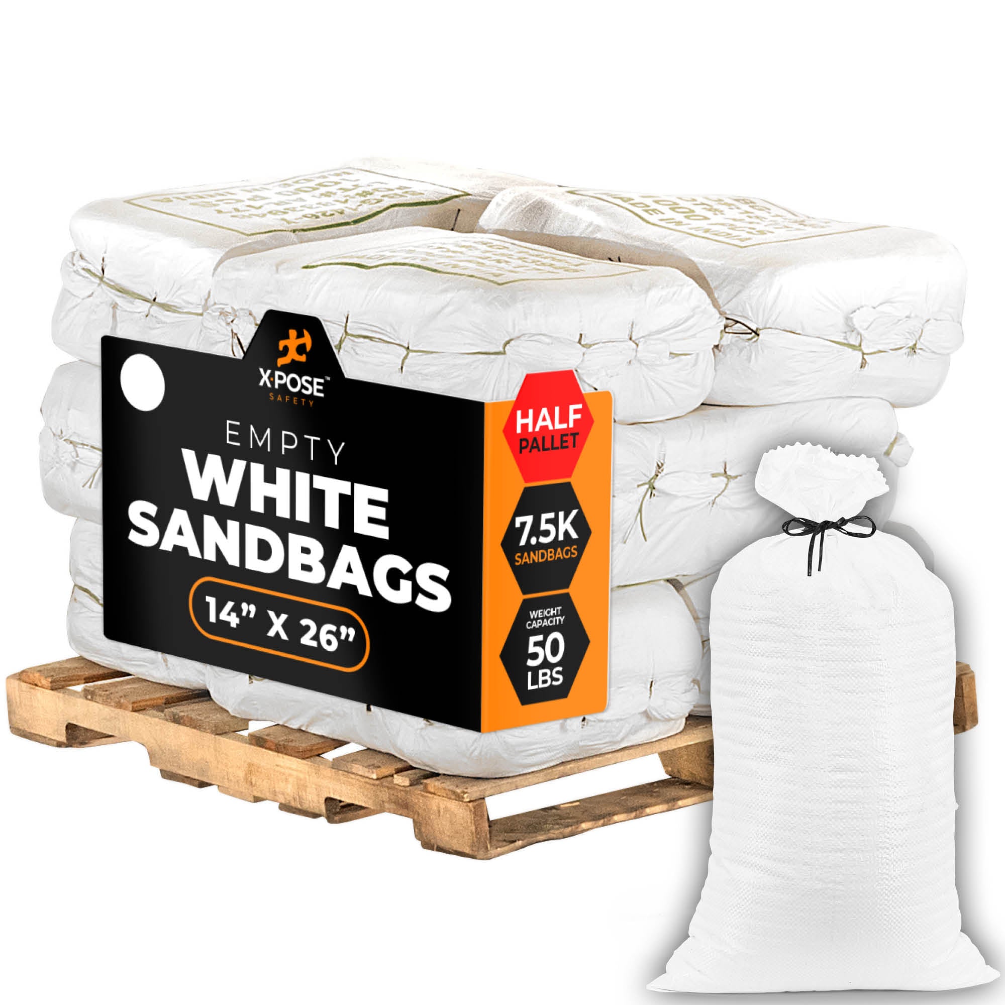 Woven Polypropylene Empty Sand Bags 14" x 26"