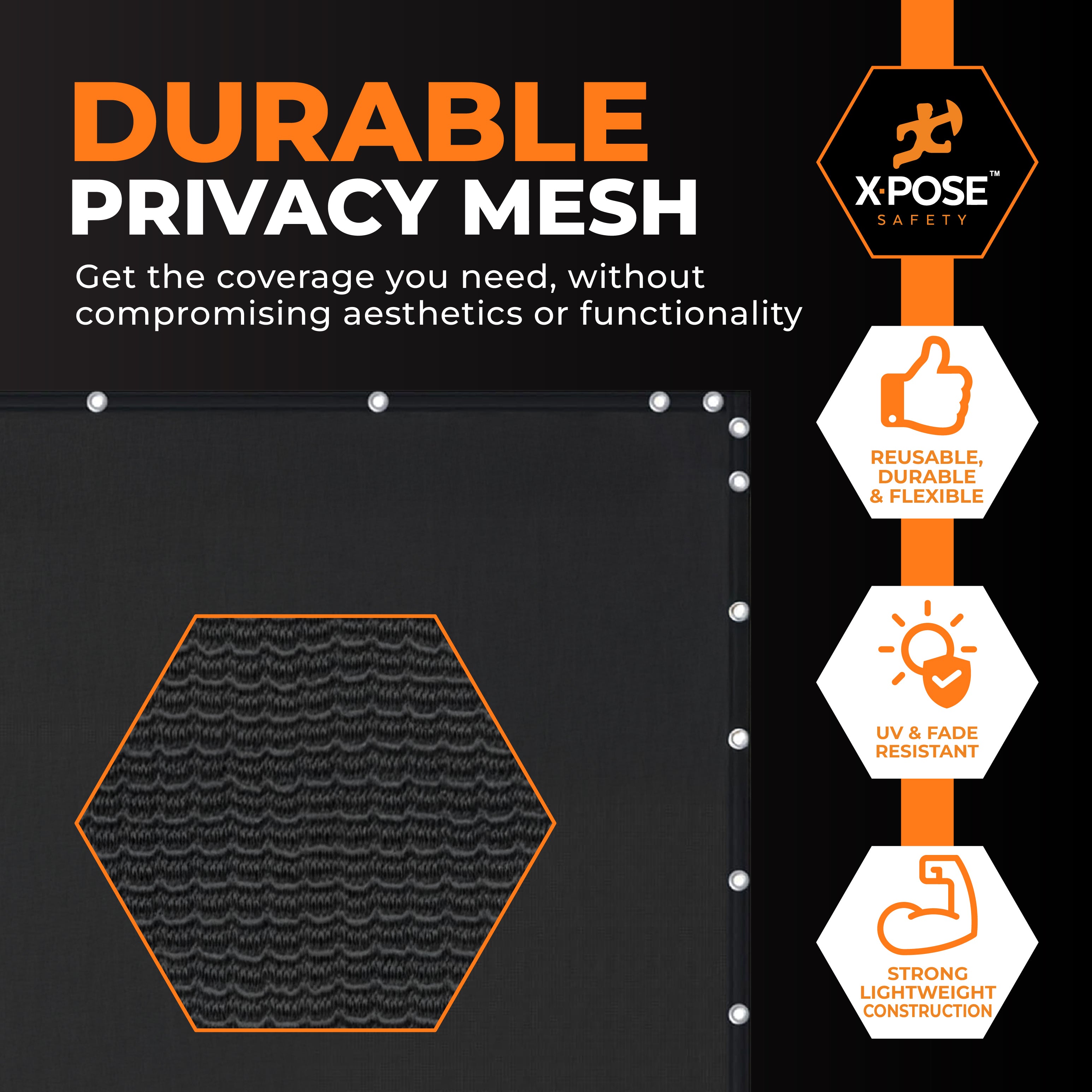 Privacy Fence Screen Black