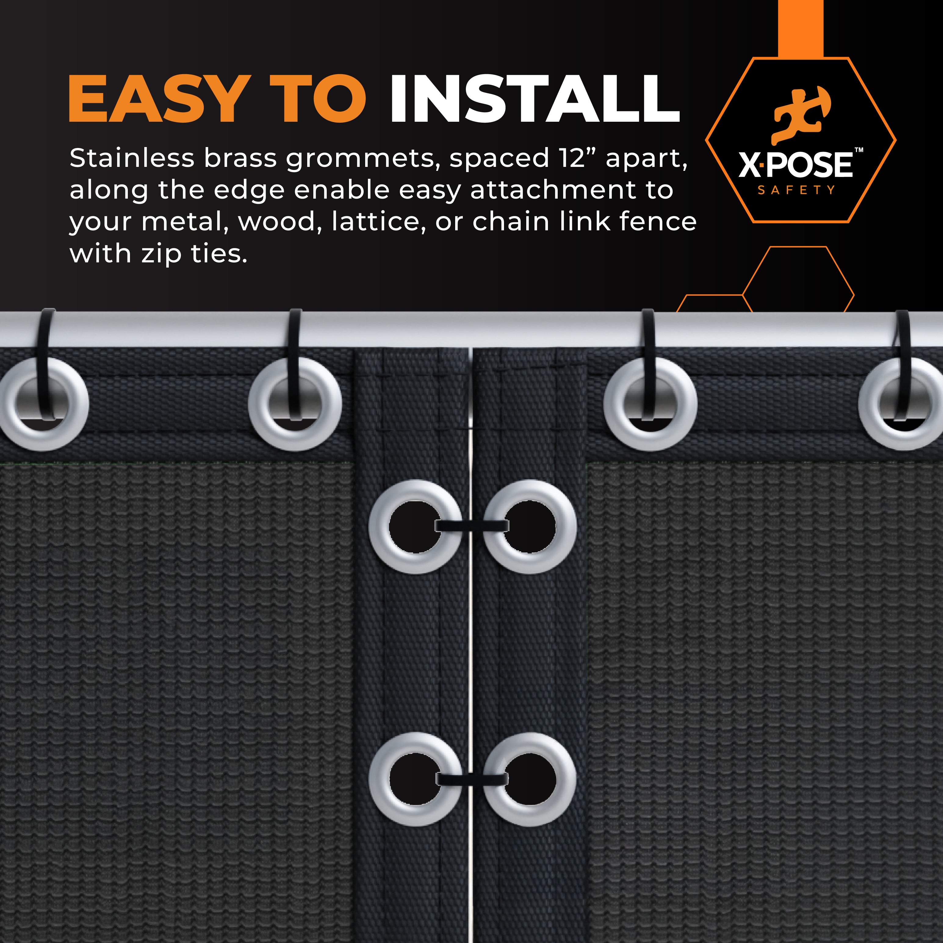 Privacy Fence Screen Black