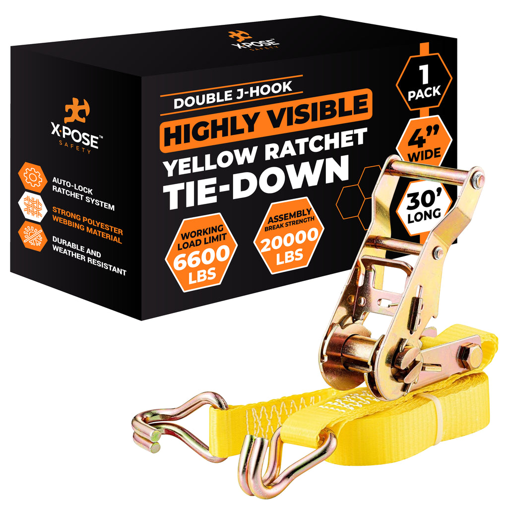 Tie Down Ratchet Straps - Double J Hooks