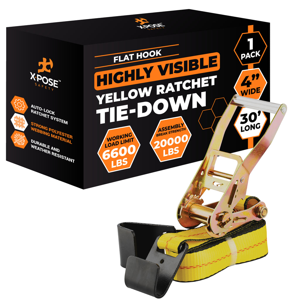 Tie Down Ratchet Straps - Flat Hooks