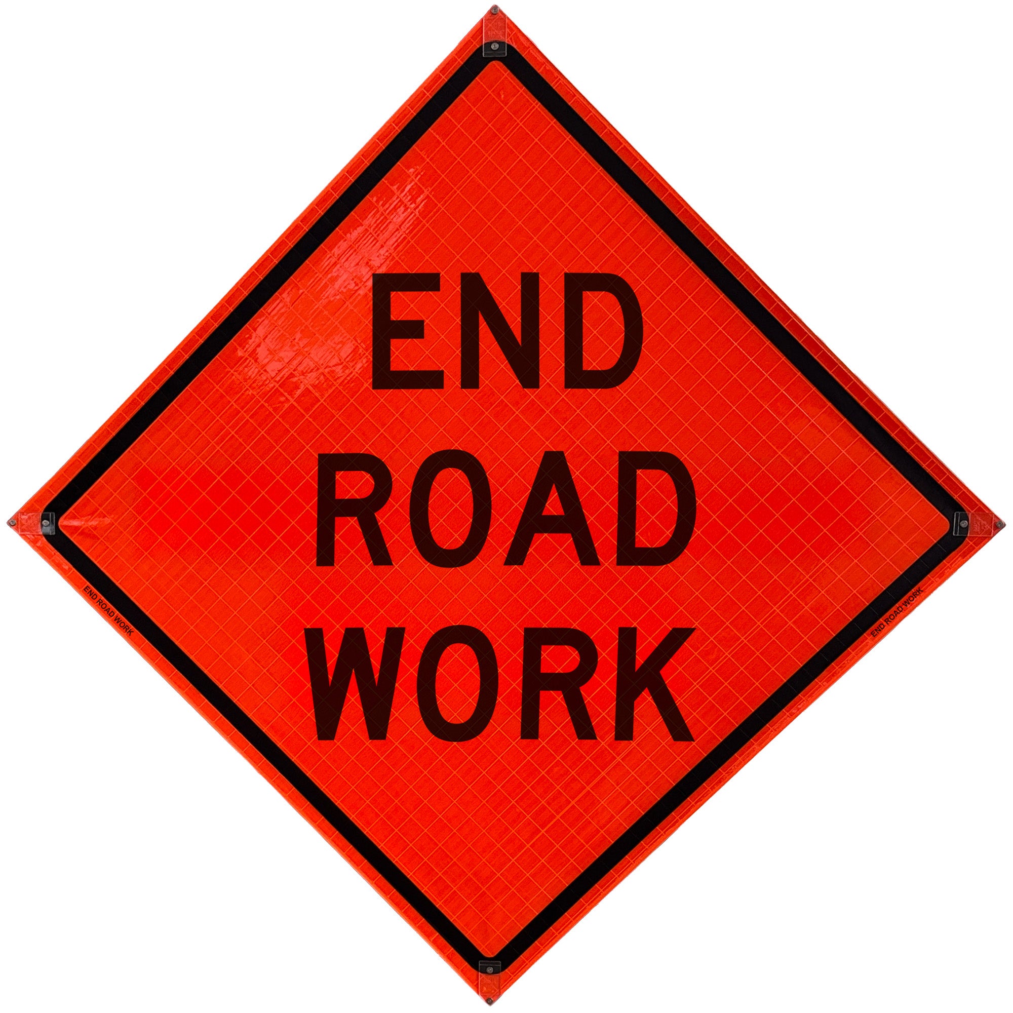 END ROAD WORK - Reflective