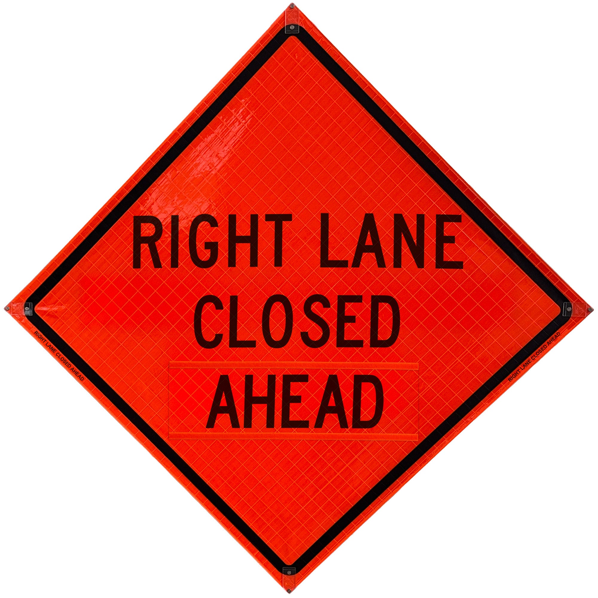 RIGHT LANE CLOSED AHEAD - Reflective