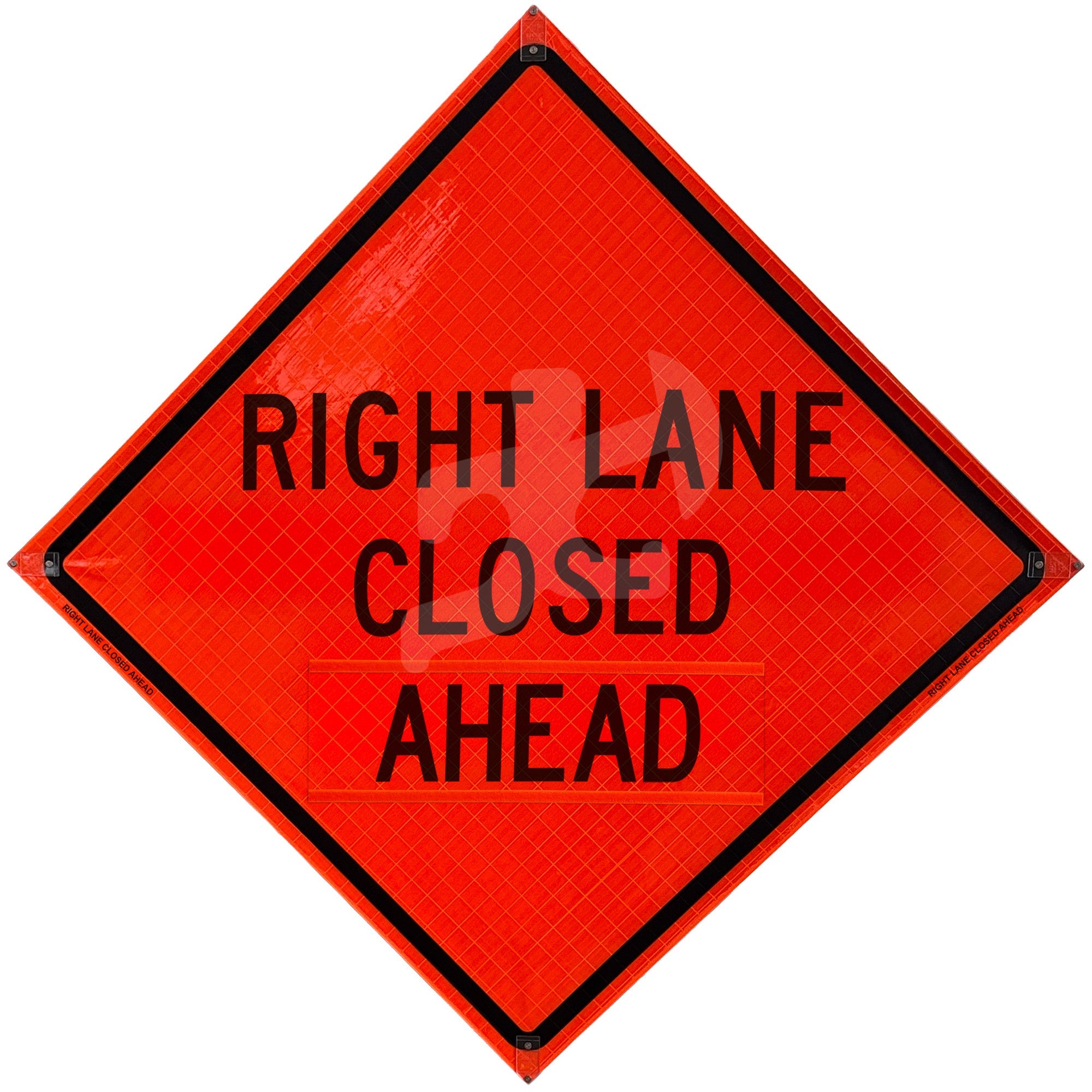 RIGHT LANE CLOSED AHEAD - Reflective