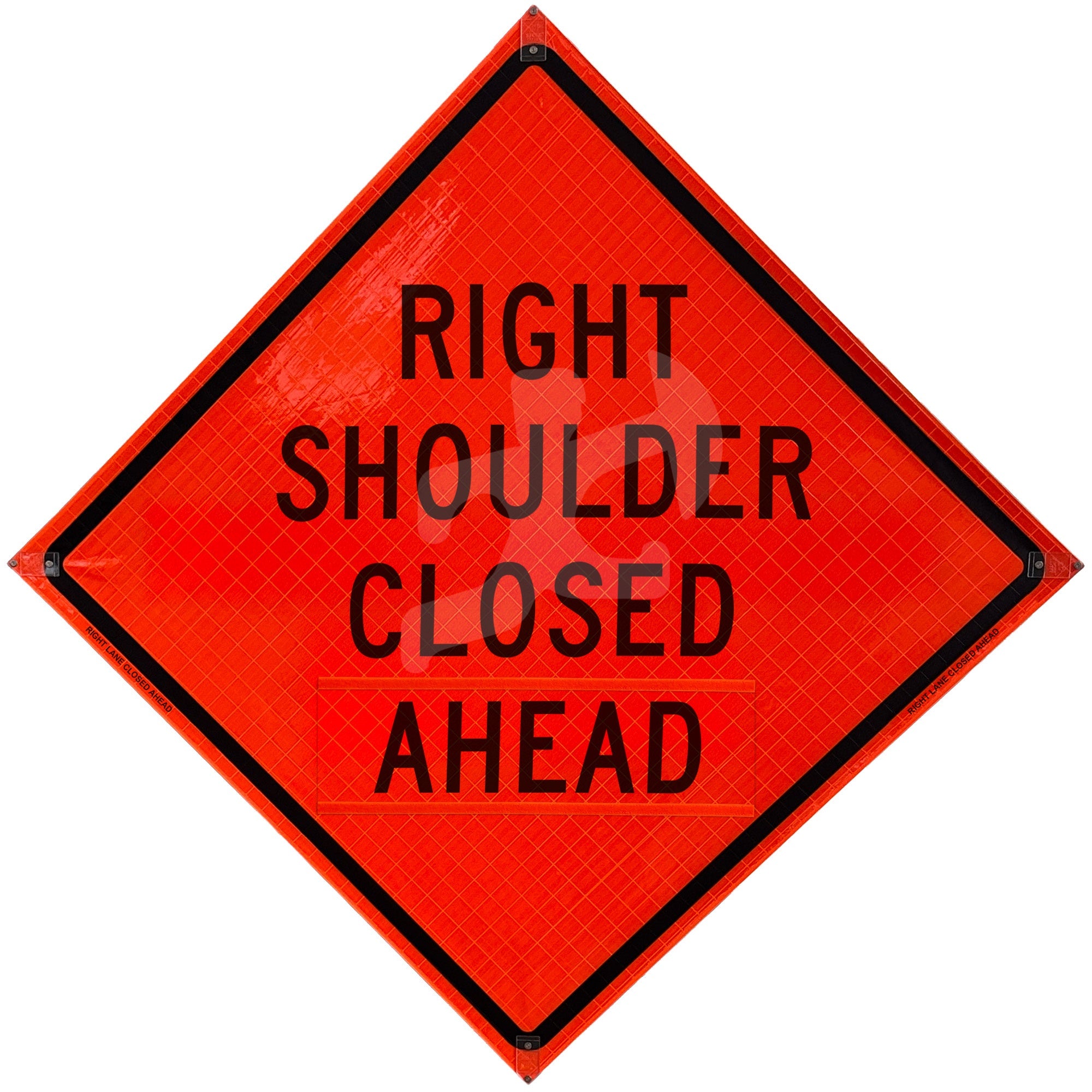 RIGHT SHOULDER CLOSED AHEAD - Reflective