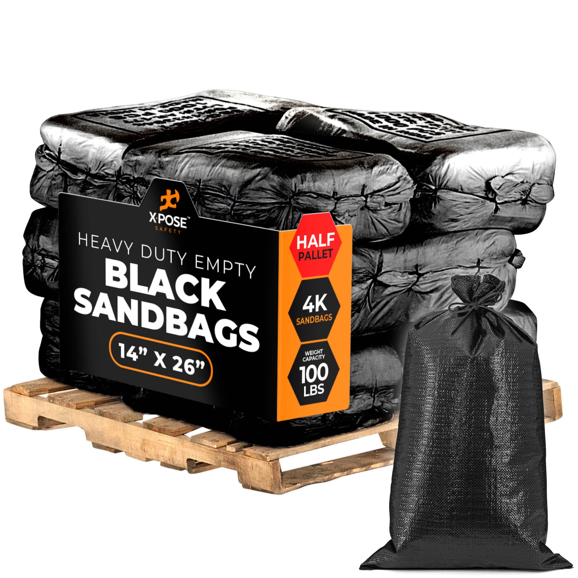 H/D Woven Polypropylene Empty Sand Bags 14" x 26"