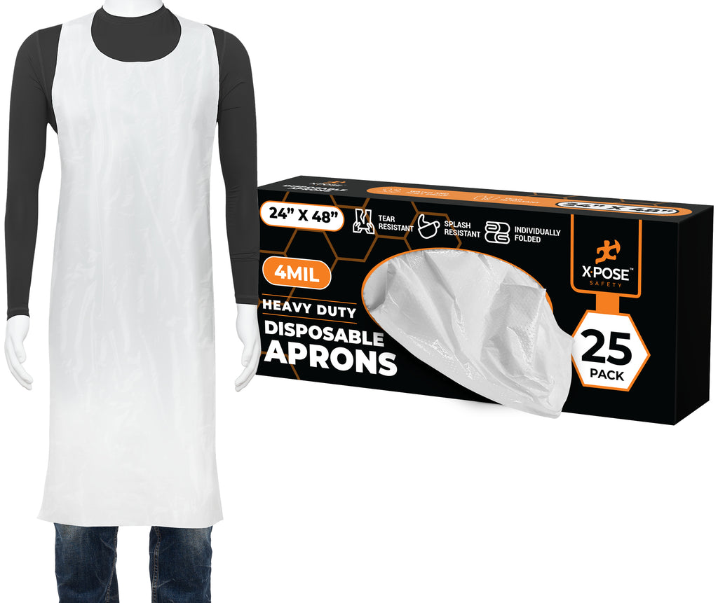 Heavy Duty Disposable Poly Aprons