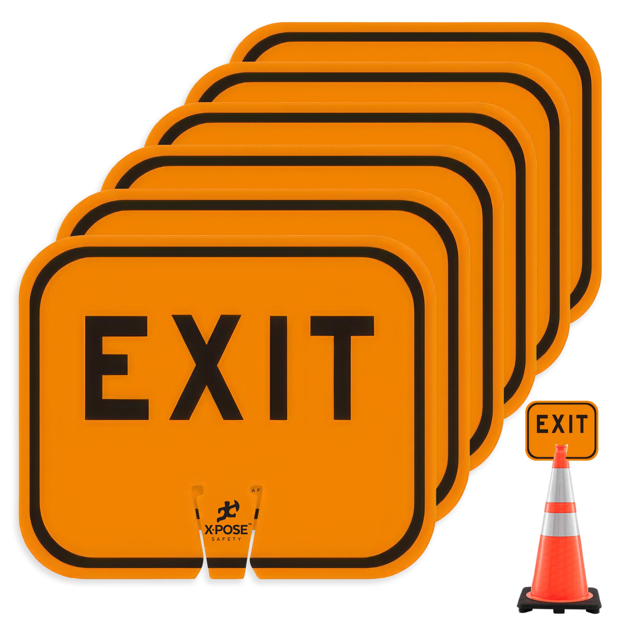 Exit Clip-On Sign For Traffic Cone 12" x 10"