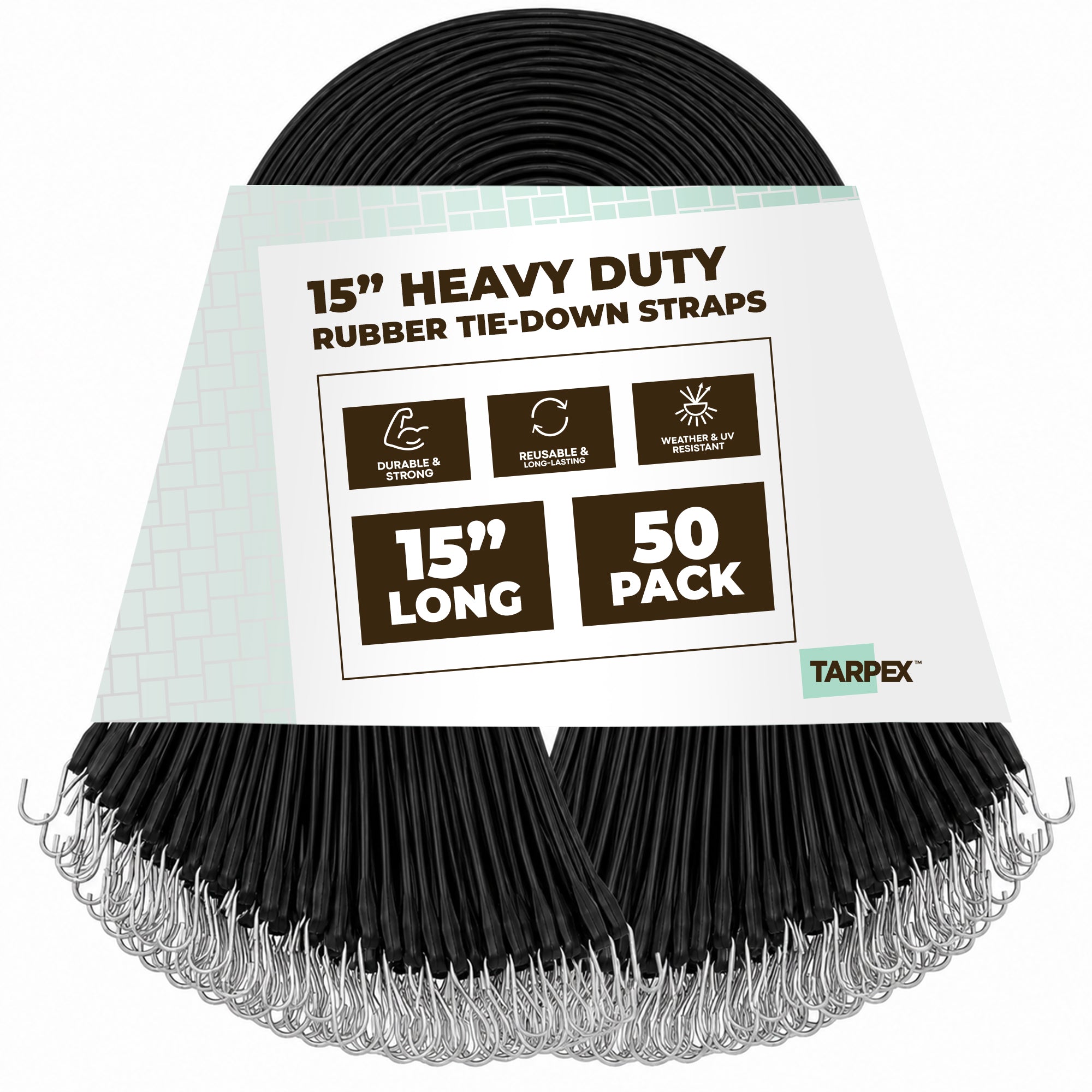 TARPEX - Rubber Tie Down With Hooks