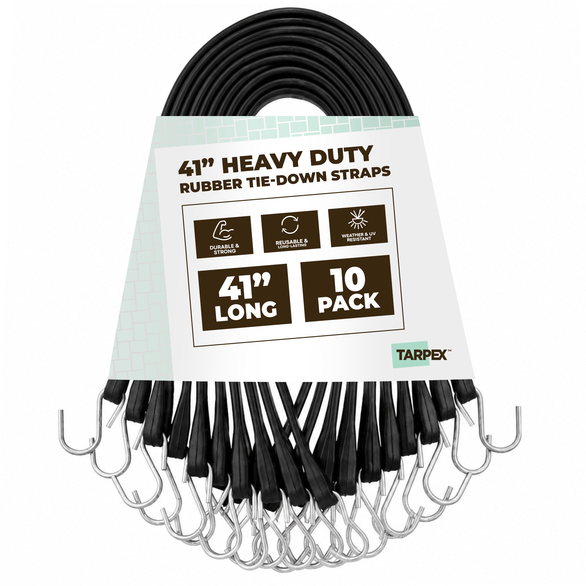 TARPEX - Rubber Tie Down With Hooks