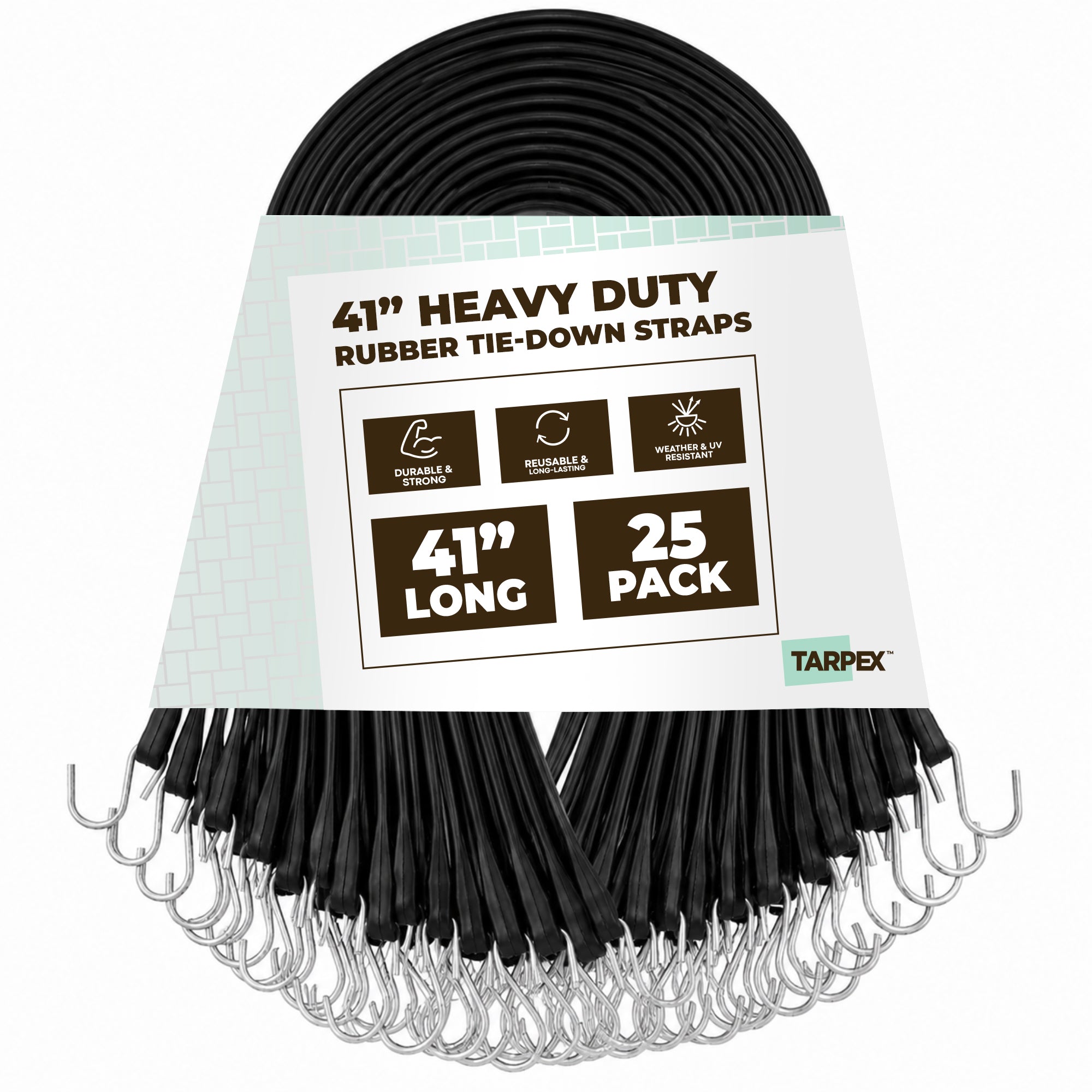 TARPEX - Rubber Tie Down With Hooks