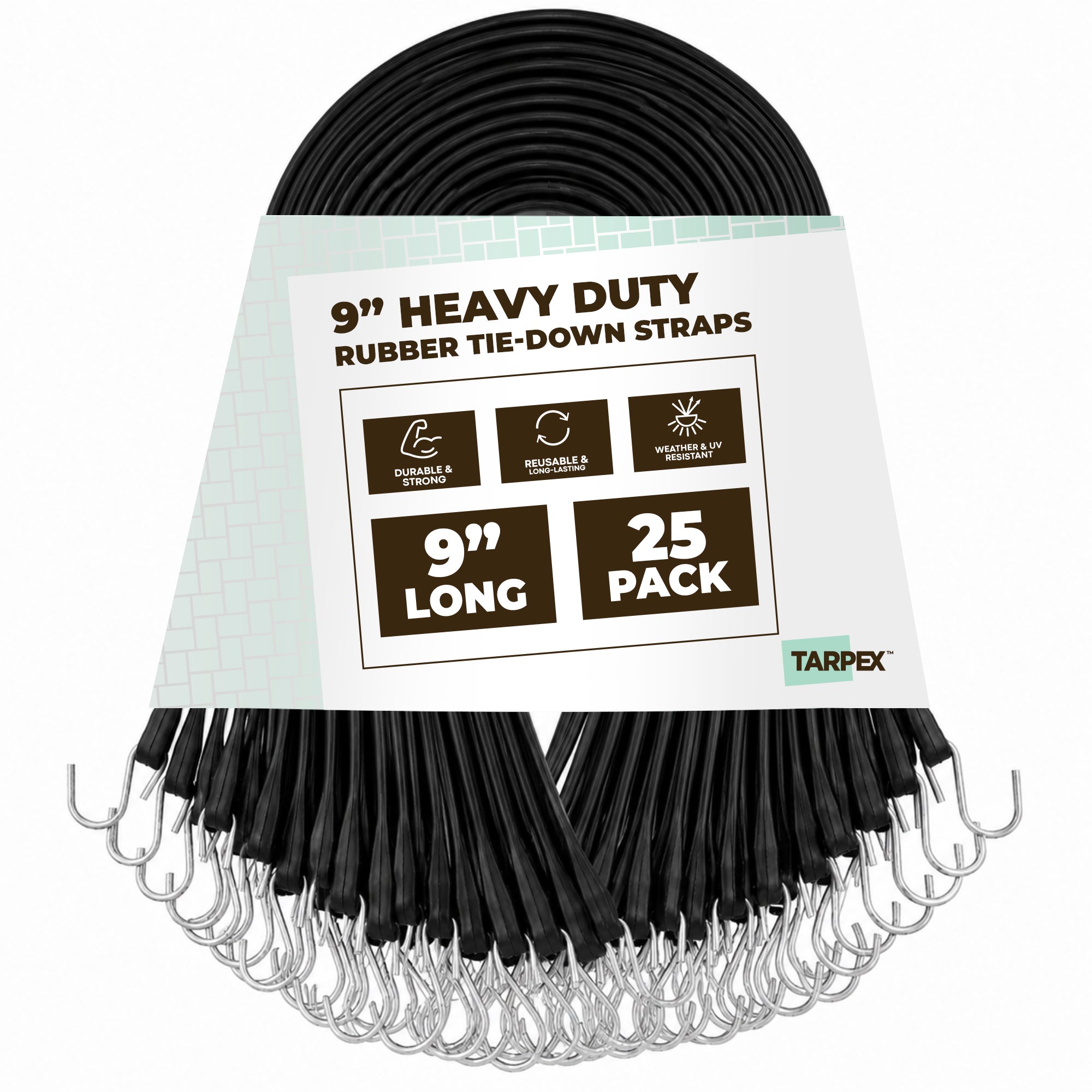 TARPEX - Rubber Tie Down With Hooks