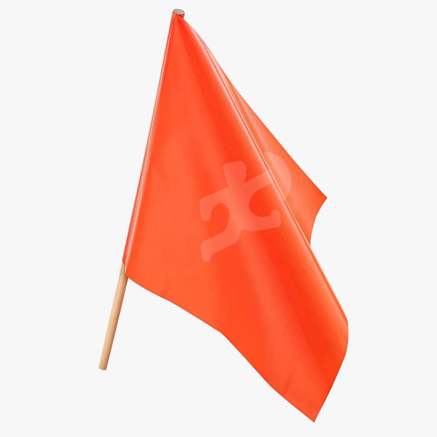 Vinyl Safety Flags 18" x 18" With 24" Wooden Staff