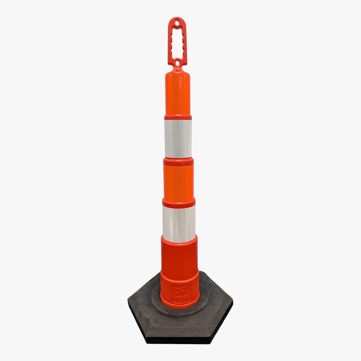 42" Orange Channelizer Cone 6" Hi-Intensity Prismatic Sheeting With Base