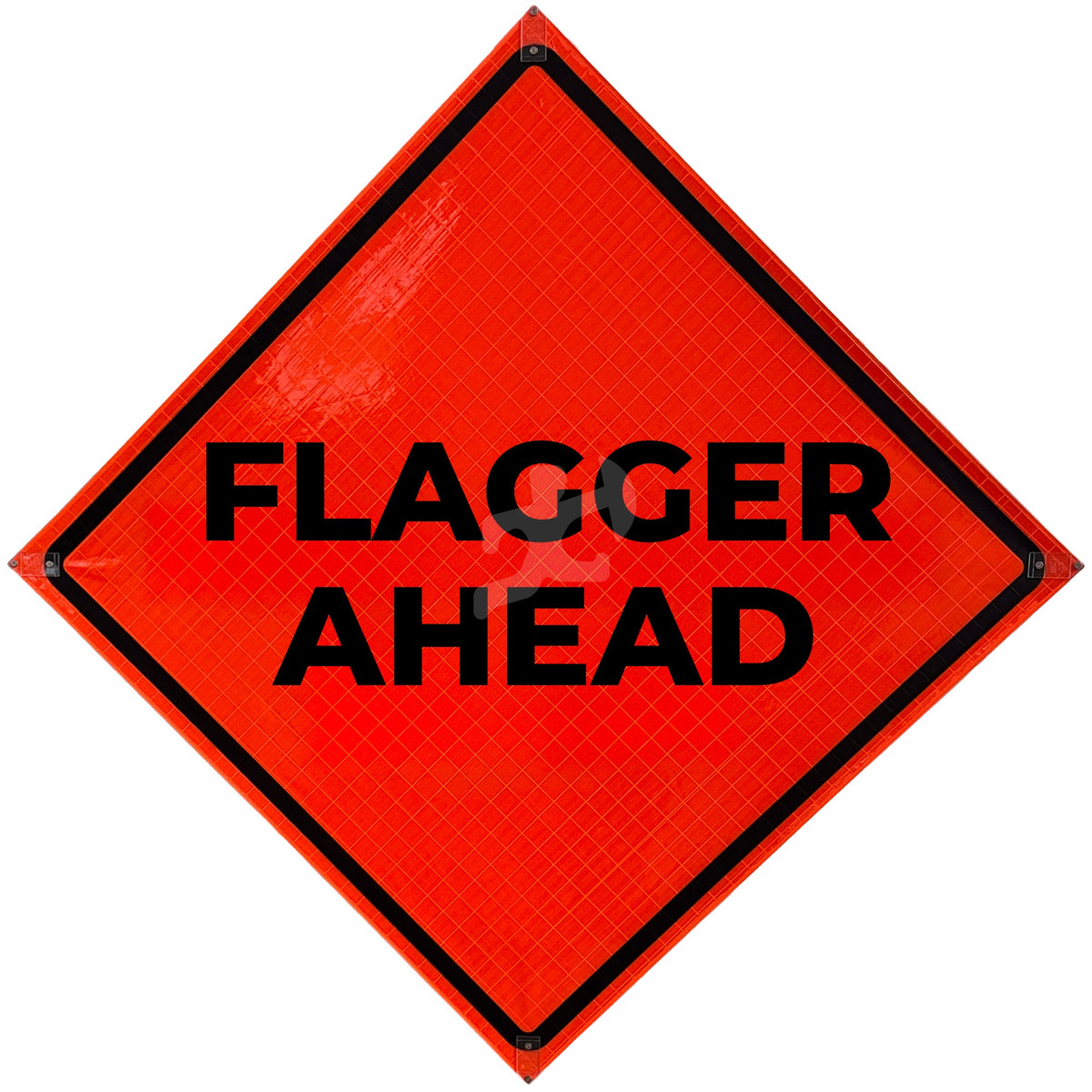 FLAGGER AHEAD - Reflective