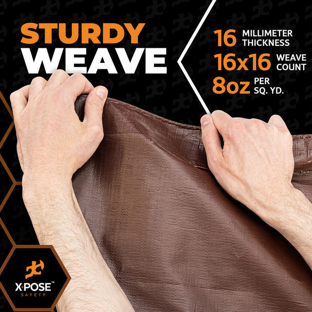 16 Mil Brown Super Heavy Duty Poly Tarps